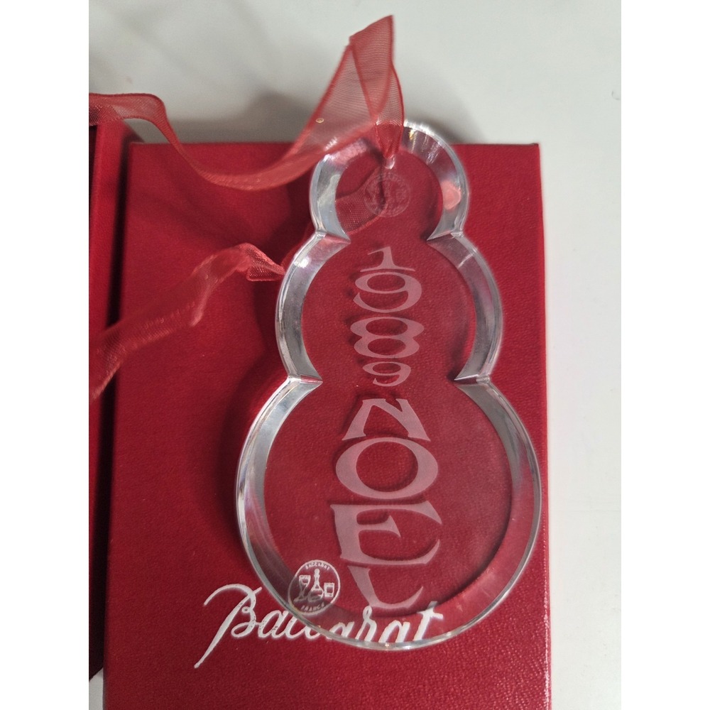 1989 Baccarat Noel Christmas Ornament - Good Condition With Pouch and Box - Picture 2 of 3